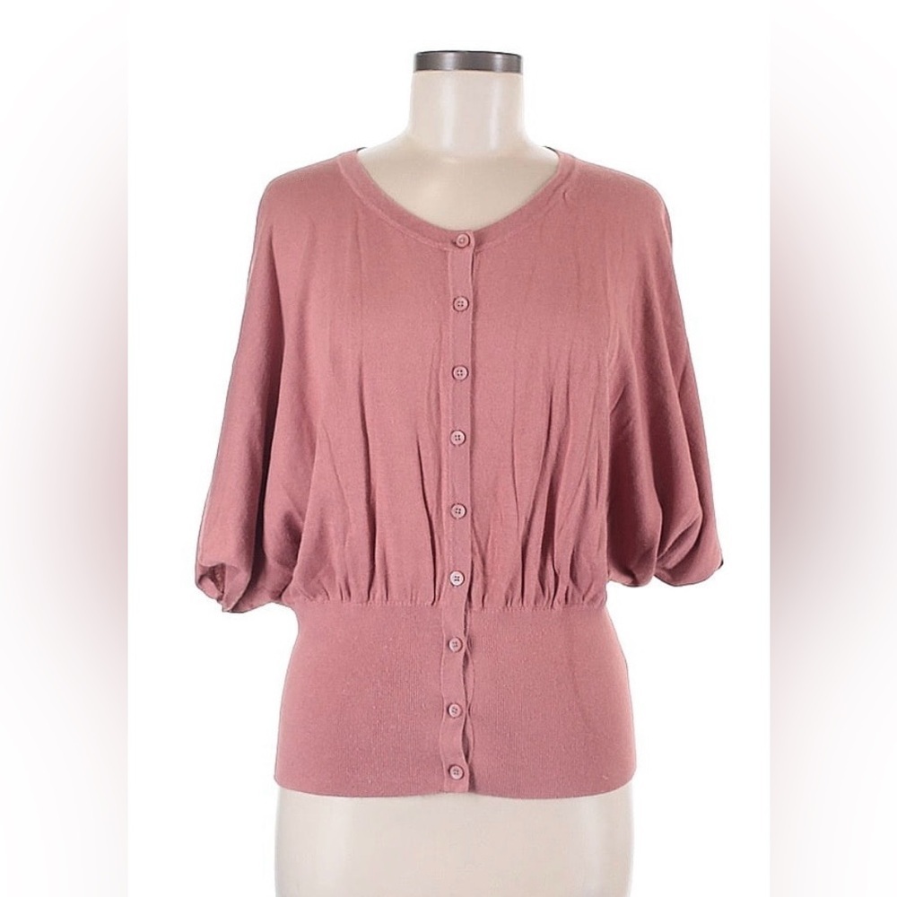 CAbi Rose Knit Top / Button down cardigan
